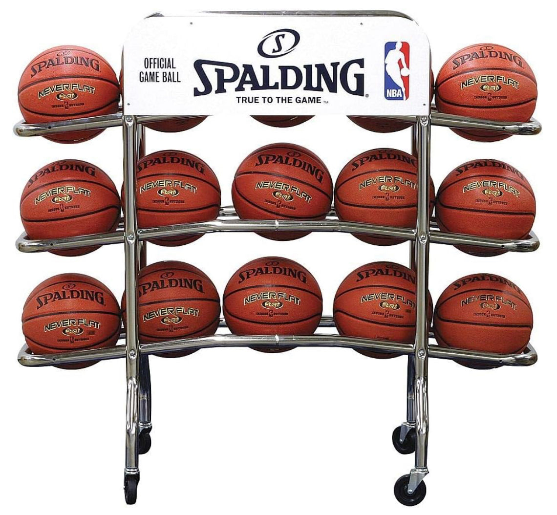 Rack de Balones de Basketball Spalding Replica