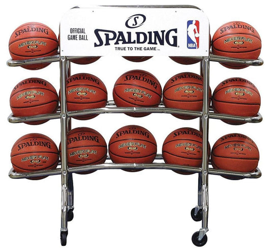 Rack de Balones de Basketball Spalding Replica