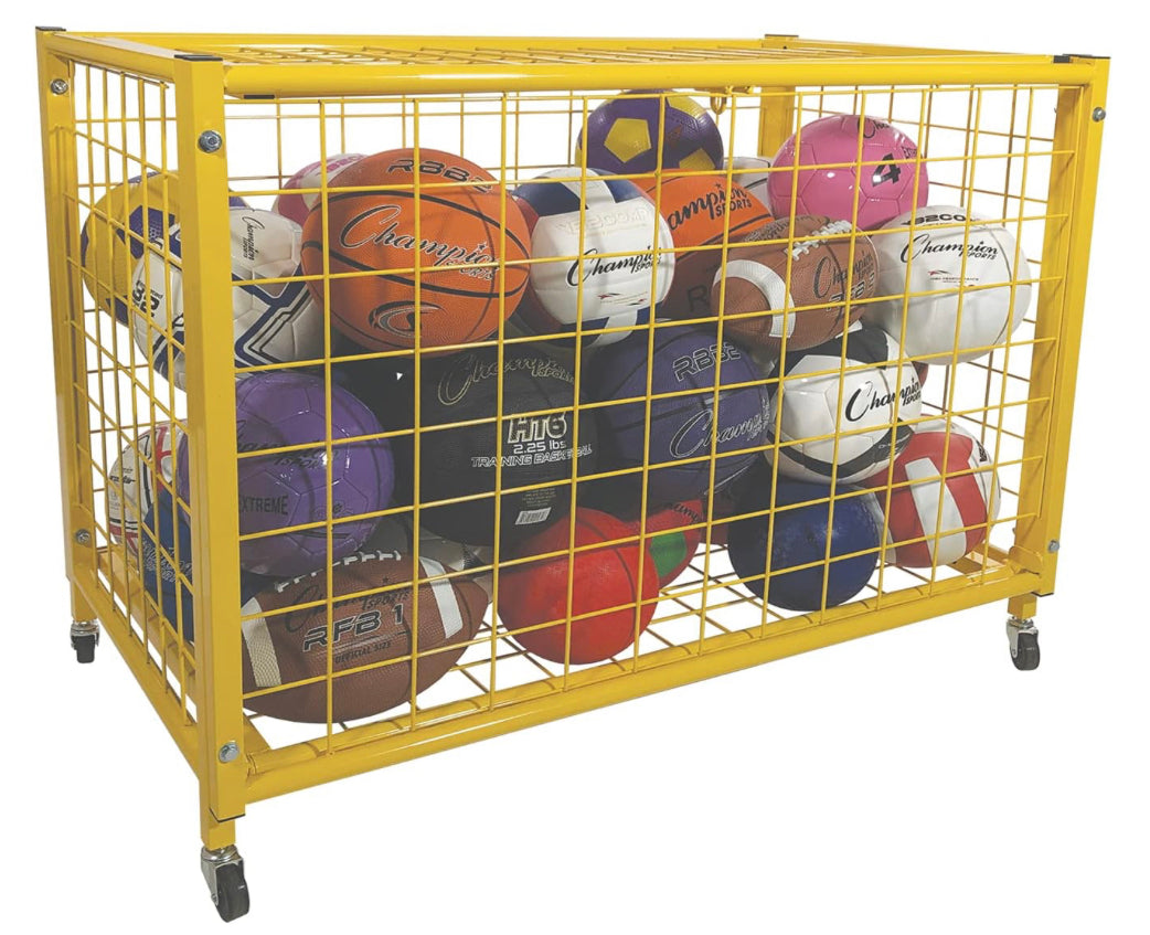 Carrito de Almacenamiento Amarillo con Tapa con Opción a Candado