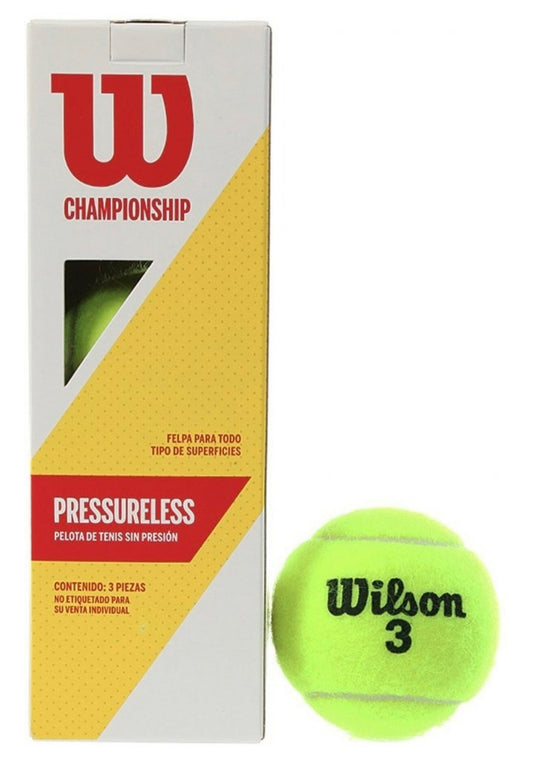 Bote de 3 Pelotas de Tenis Wilson Sin Presión