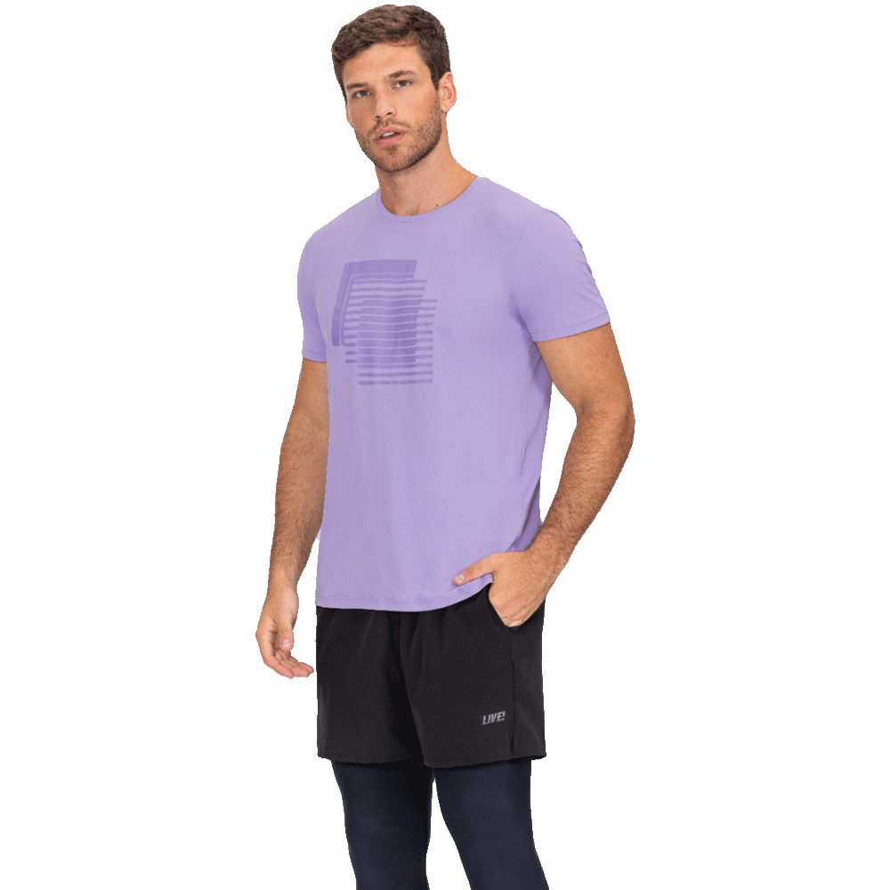Playera Deportiva Geometric CO2 LIVE! Hombre 84347-1